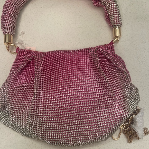 OMBRÉ BARBIE PINK SHIMMER BAG! Zip closure! New tags! Beautiful - Picture 3 of 8